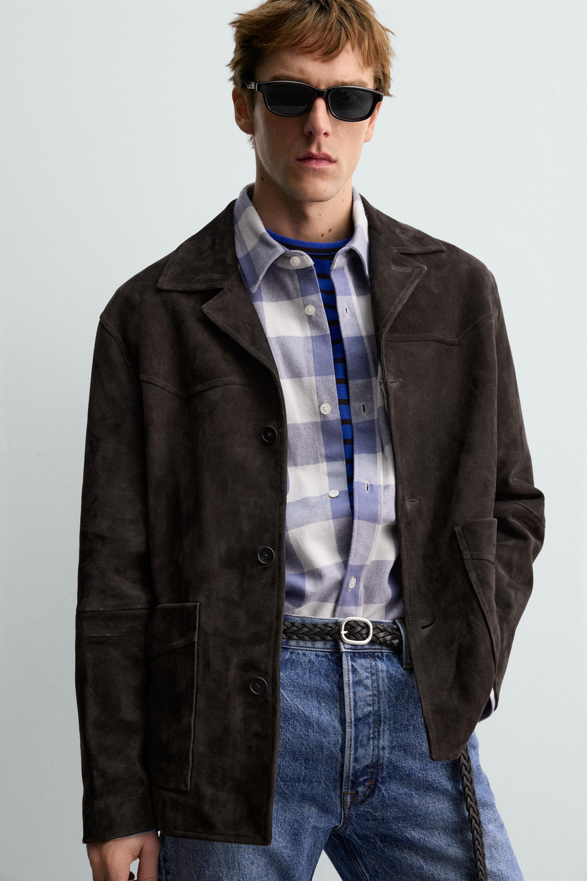 SUEDE LEATHER OVERSHIRT AARON LEVINE X ZARA